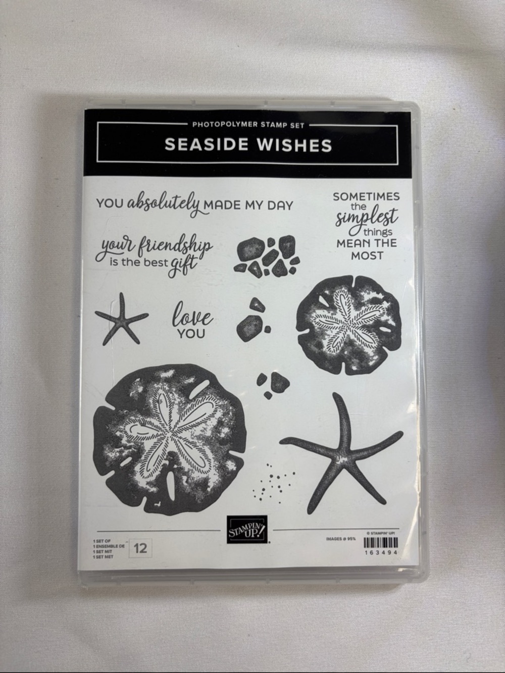 Stampin' Up! Seaside Wishes Photopolymer Stamp Set - Black & White